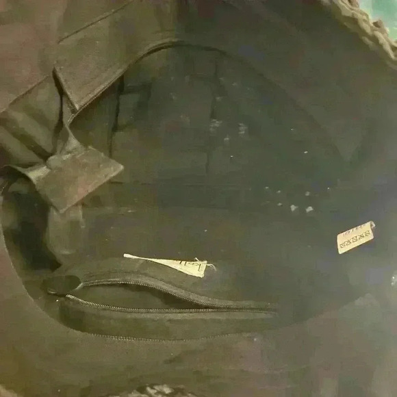 Kelly & Katie Woven Black Shoulder Bag Tote with Round Beaded Handles - Picture 6 of 17